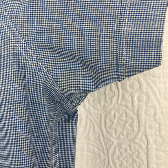 H&M L.O.G.G. Men’s Blue Check Short Sleeve Casual Button Down Shirt sz Large - Picture 8 of 11